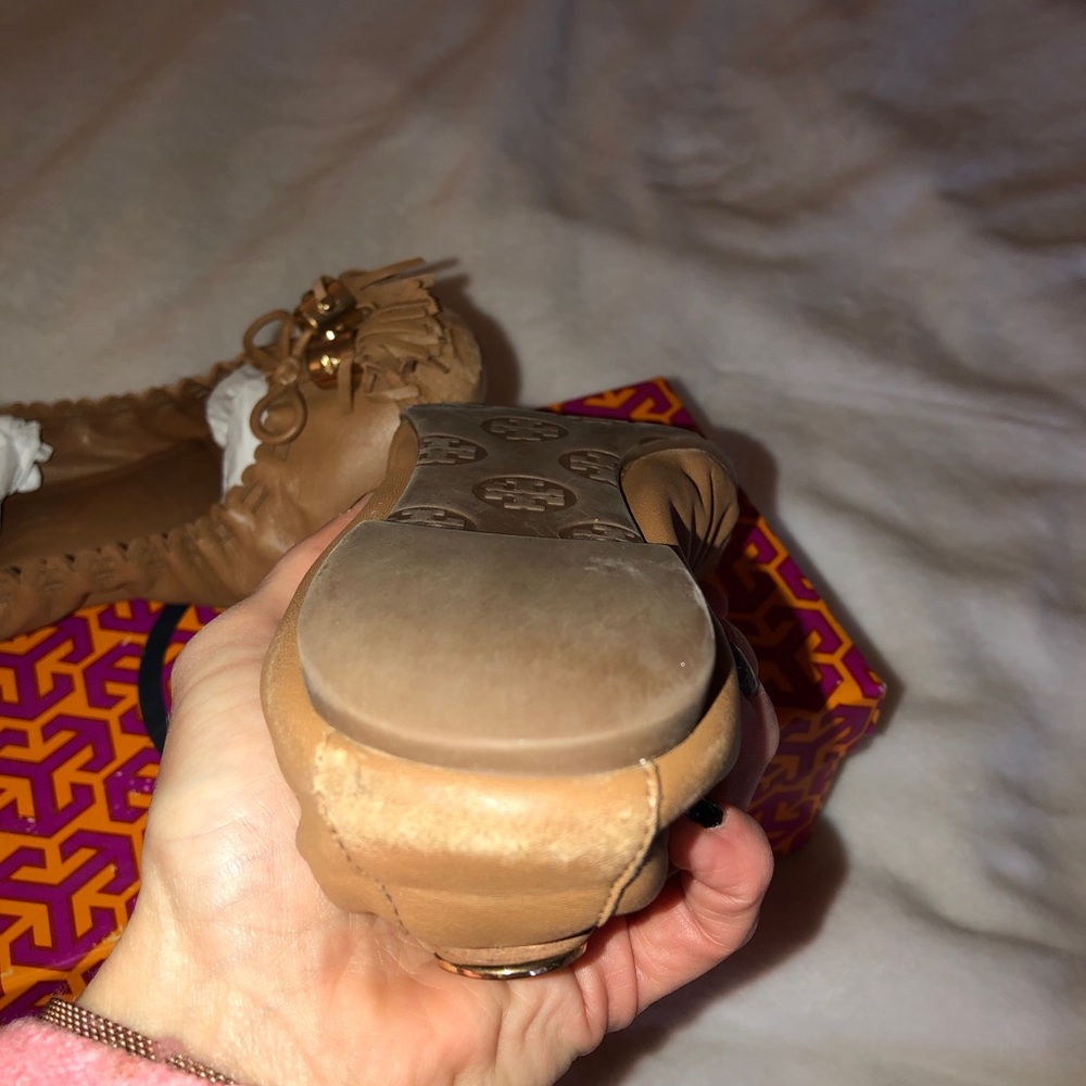 Tory Burch Reese Flats in Royal Tan - Picture 7 of 10